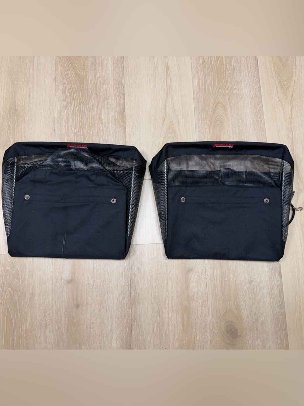 Bushwhacker USA Set hNEW Black Rear Rack Bike Pannier Bags (Pair) - Picture 7 of 11